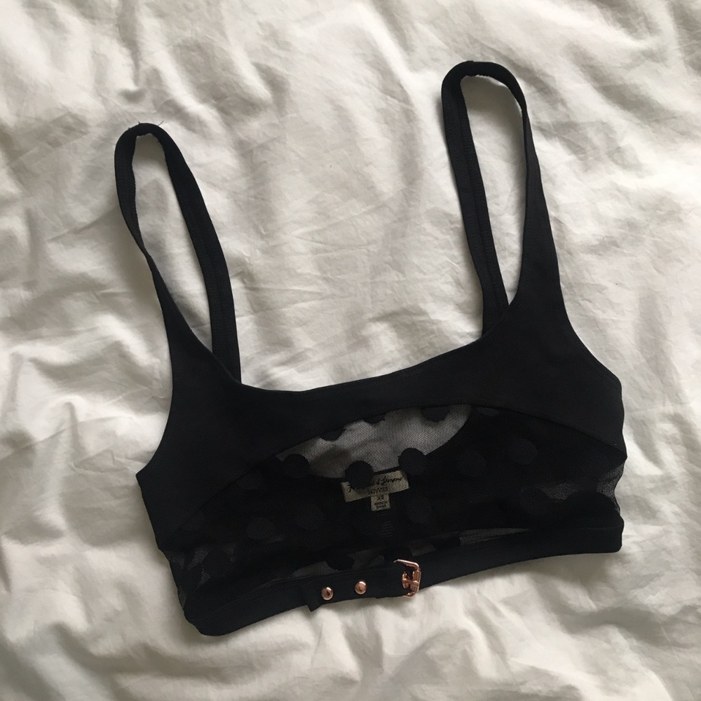 For Love & Lemons Clementine Dot Buckle Top Nior